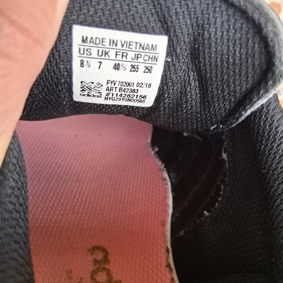 Adidas Samoa Trefoil Sneakers Black Pink Retro Trainers Women’s 8.5 - Picture 8 of 12